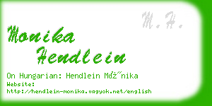 monika hendlein business card